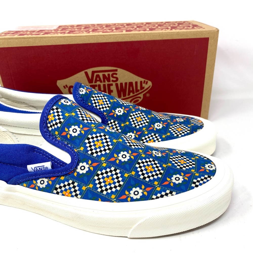 VANS Classic Slip On 98DX Low Canvas Blue Sneakers Skate Women’s VN0A5KX8B0S - Picture 8 of 10